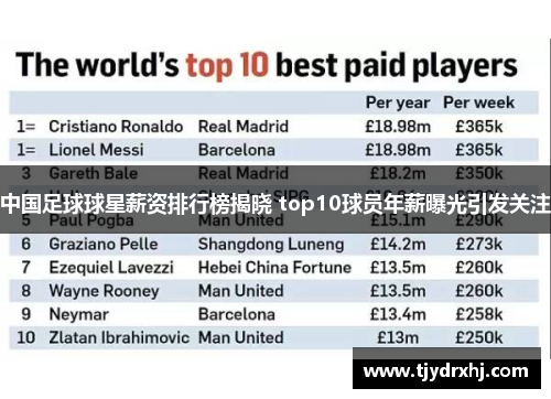 中国足球球星薪资排行榜揭晓 top10球员年薪曝光引发关注